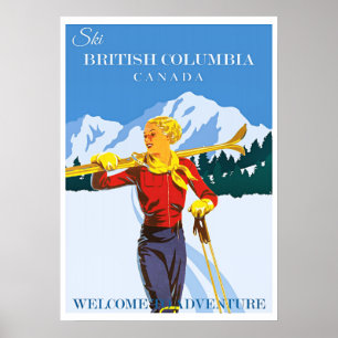 Resemålning affisch för British Columbia
