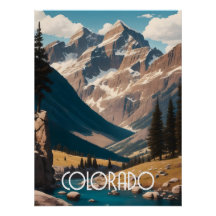 Resemålning affisch för Colorado-bergen