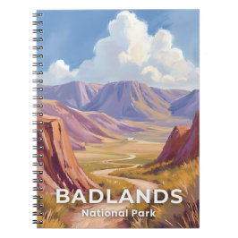 Resemålning till Badlands National Park South Dako Anteckningsbok