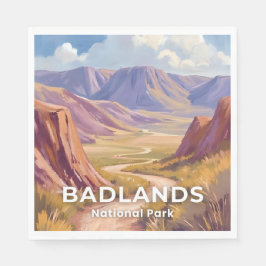 Resemålning till Badlands National Park South Dako Pappersservett