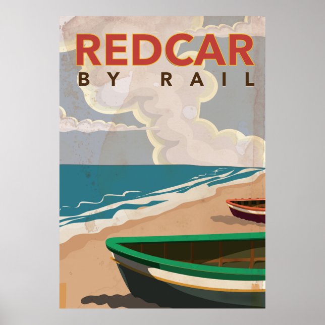 Resemålning till Redcar från äldre tid Poster (Framsidan)