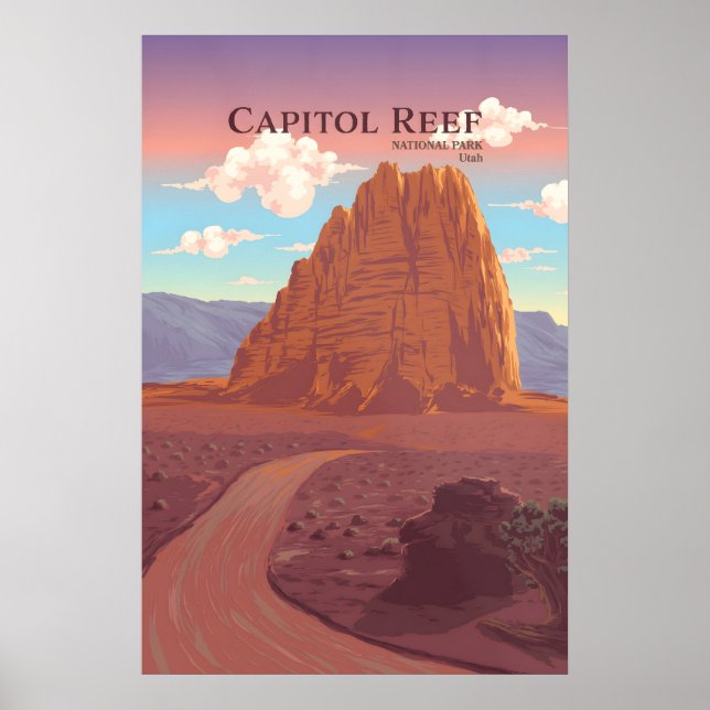 Resemålningstavla för Capitol Reef National Park Poster (Framsidan)
