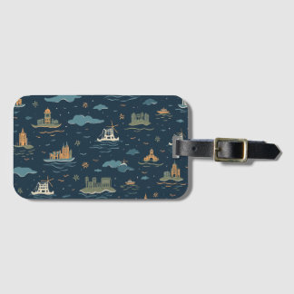 Resemärkesetiketter i Vintage-design Bagagebricka