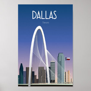 Resematchstad för Dallas Texas Poster