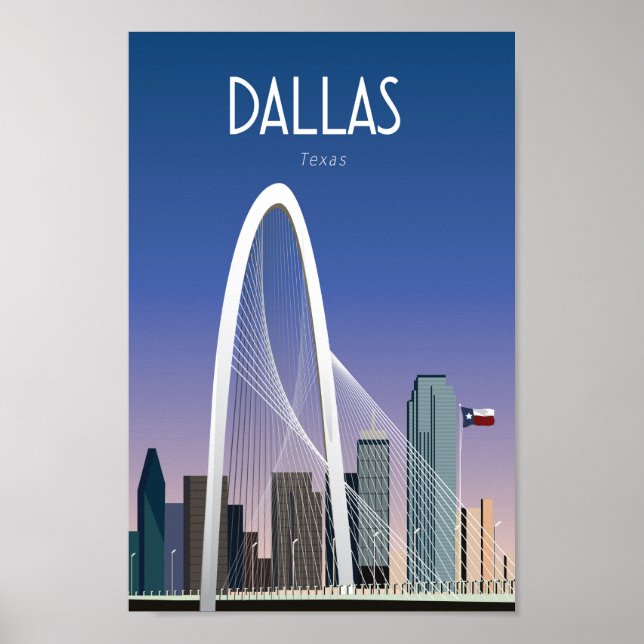 Resematchstad för Dallas Texas Poster (Framsidan)
