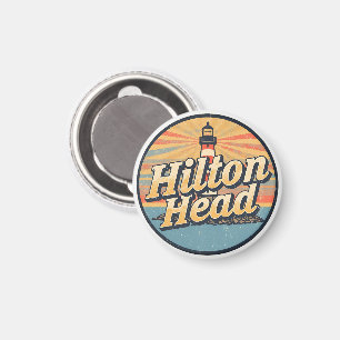 Reseminnelser från Hilton Head Islands fyr i form  Magnet