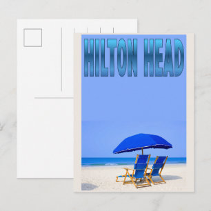 Reseminnelser från Hilton Head Islands fyr i vinta Vykort