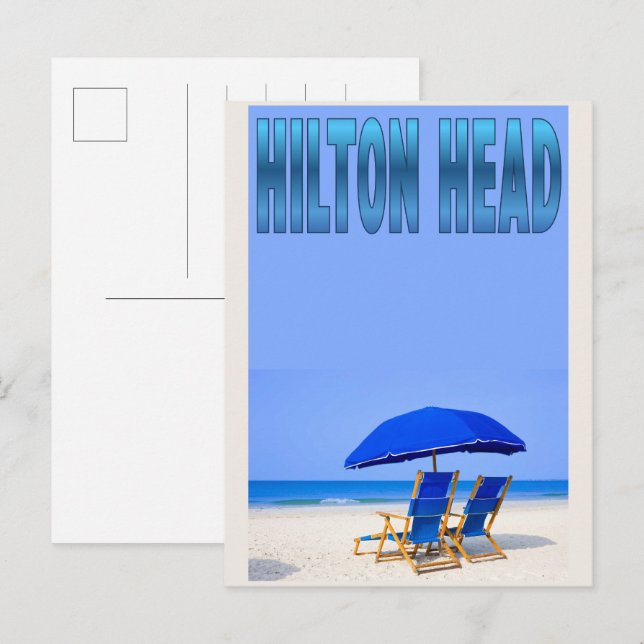 Reseminnelser från Hilton Head Islands fyr i vinta Vykort (Fram/baksida)