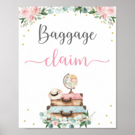 Resemotiv Bröllopsdusch Bagageutlämning Skylt