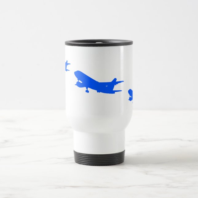 Resemugg för blå flygplan (Center)