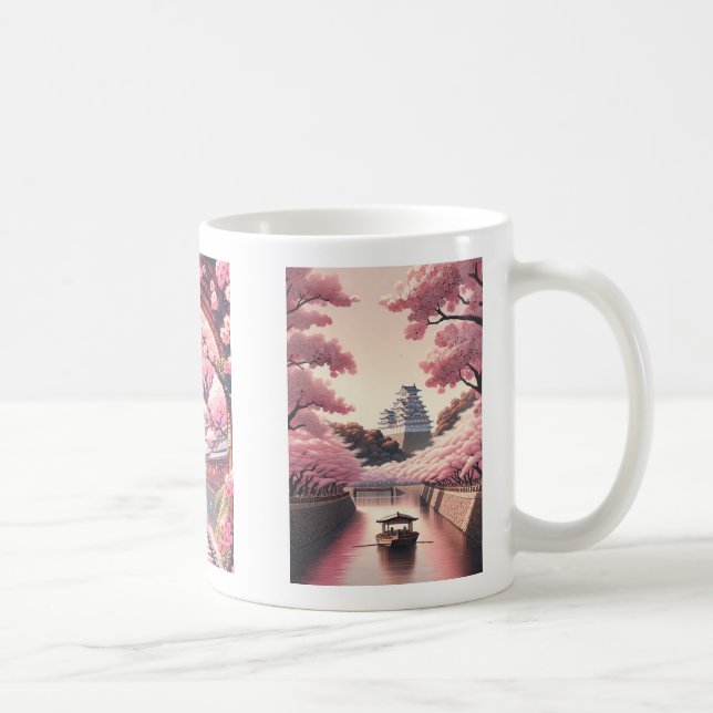 Resemugg för Blommar av Sakura Cherry Kaffemugg (Höger)