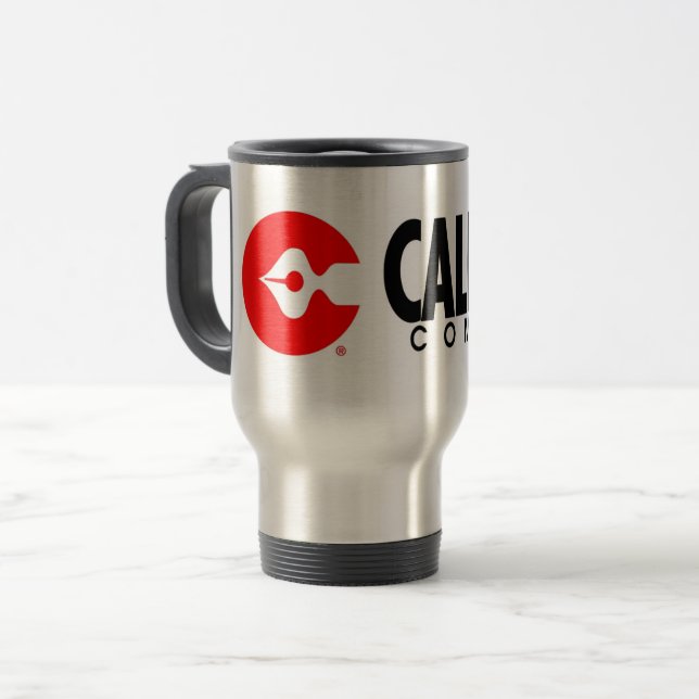 Resemugg för Caliber Tecknads XL-logotyp (Framsida vänster)