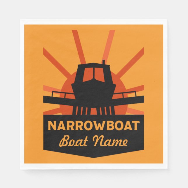 Resemugg för gåvor från smalbåtar och kanalbåtar pappersservett (Framsidan)