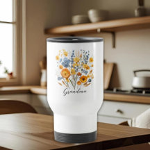 Resemugg för Personlig av blommigt för mormor