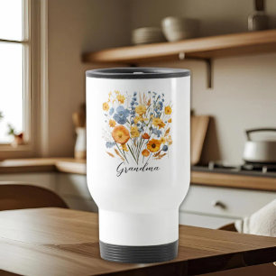 Resemugg för Personlig av blommigt för mormor
