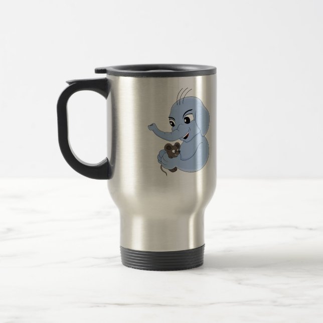 Resemugg för tecknad av akut elefant (Vänster)