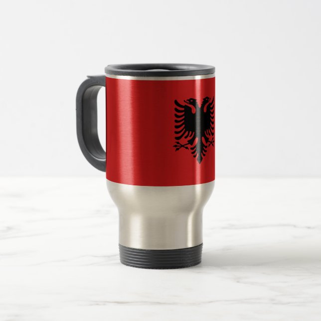 Resemugg med Flagga Albanien (Framsida vänster)