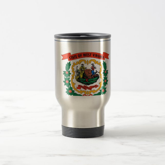 Resemugg med Flagga i delstaten Väster Virginia -  (Center)