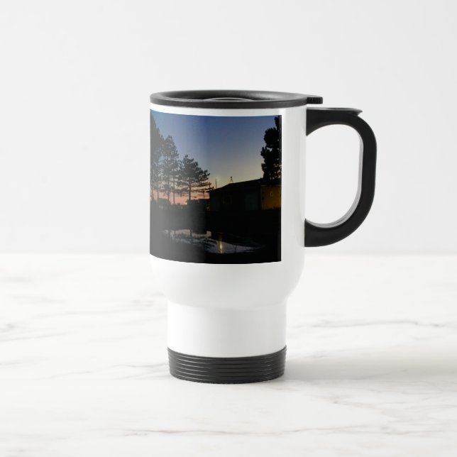 Resemugg med solnedgångsfoto med gräs (Höger)