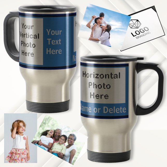 Resemuggar för FOTOS, TEXT, FÄRG-Personlig Resemugg (Business Logo Mugs. Promotional Mugs. Photo Travel Mugs. Mugs with Picture on Them. Grandparents Mom)