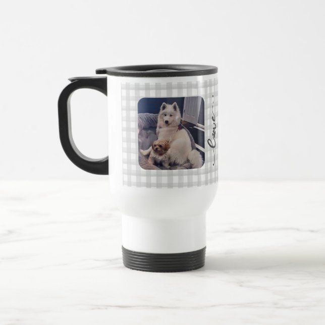 Resemuggen personlig Pet Photo Kärlek Paw Print Resemugg (Vänster)