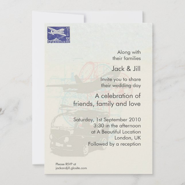 Resenär 5x7 inbjudningar (Framsida)