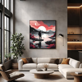 Resenär i skymningen canvastryck