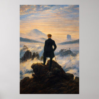 Resenären ovanför dimhavet av Friedrich Poster