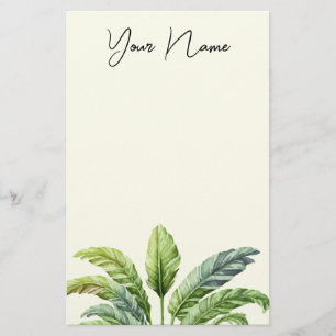Resenärer Handflatan Träd Tropical Boho Personaliz Brevpapper