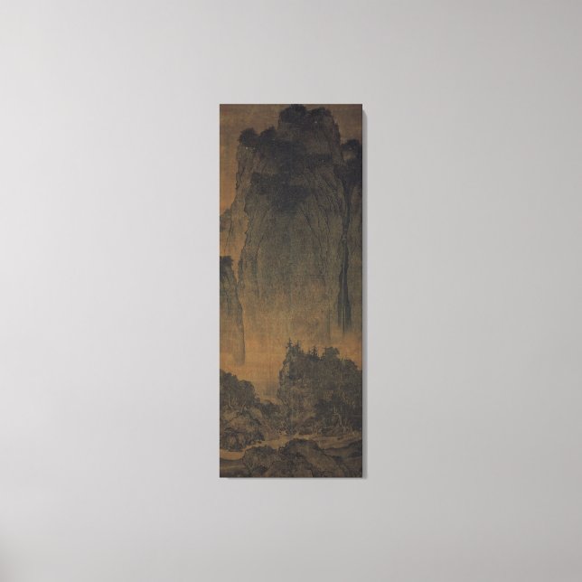 Resenärer i bergen och strömmarna / canvastryck (Framsida)