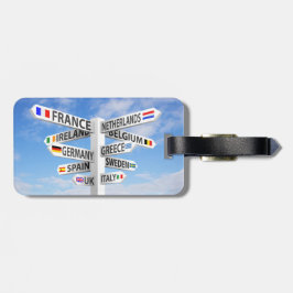 Resenärer i Europa Bagagebricka