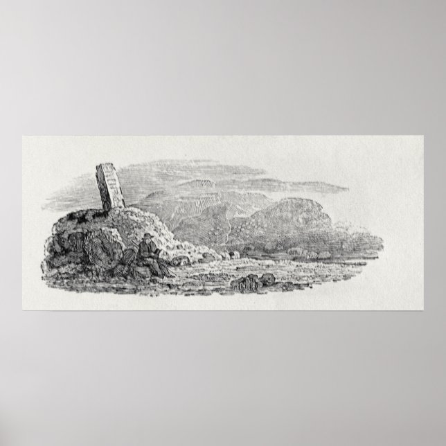 Resenärer som läser under en milstolpe poster (Framsidan)