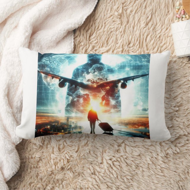 Resenärs och flygplatsens exponering för dubbla lumbarkudde (Filt)