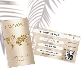 Resepass för passet Agent World Map Boarding Pass Visitkort