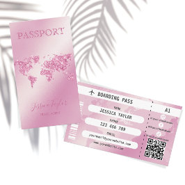 Resepass för passet Agent World Map Boarding Pass Visitkort
