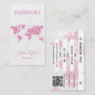 Resepass för passet Agent World Map Boarding Pass Visitkort