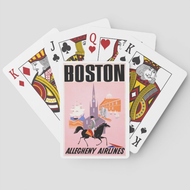 Resepost för Allegheny Airlines till Boston Casinokort (Baksidan)