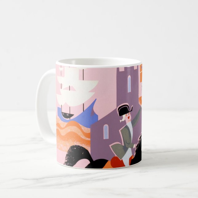 Resepost för Allegheny Airlines till Boston Kaffemugg (Framsida vänster)