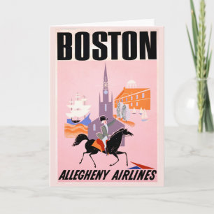 Resepost för Allegheny Airlines till Boston Kort