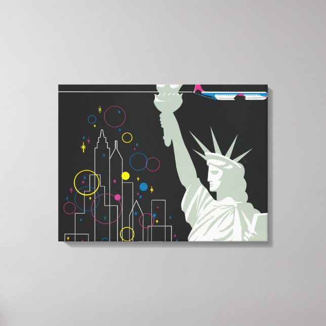 Resepost för flygning med Northwest Airlines Canvastryck (Framsida)