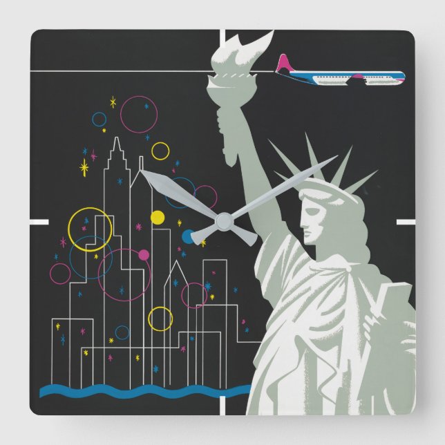 Resepost för flygning med Northwest Airlines Fyrkantig Klocka (Framsida)