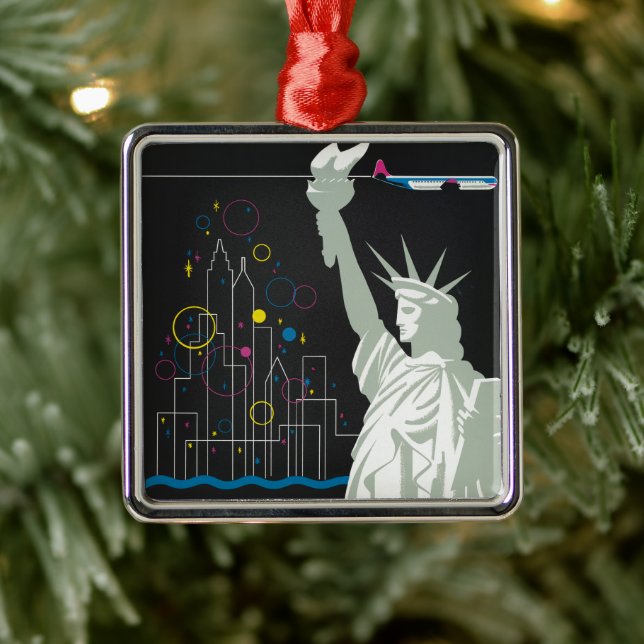 Resepost för flygning med Northwest Airlines Julgransprydnad Metall (Träd)