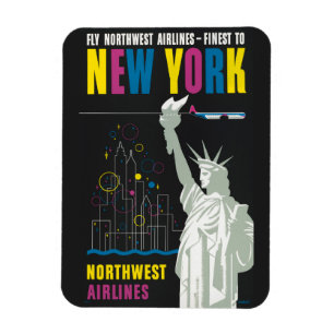 Resepost för flygning med Northwest Airlines Magnet