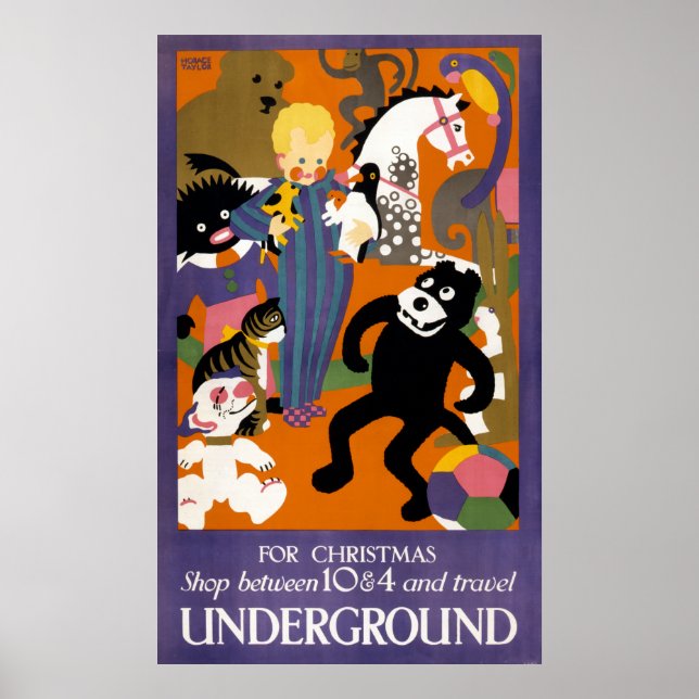Resepost för Londons underjordiska Tunnelbanan Poster (Framsidan)