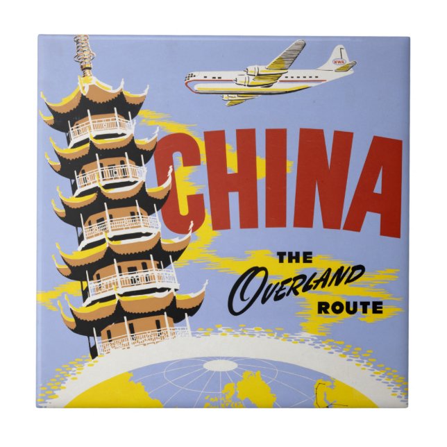 Resepost för nordvästra Orient Airlines Kakelplatta (Framsidan)