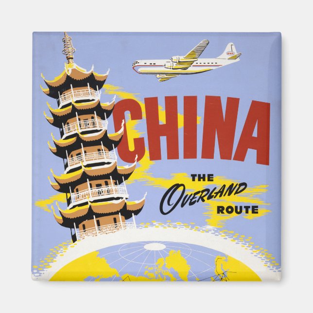 Resepost för nordvästra Orient Airlines Magnet (Framsidan)