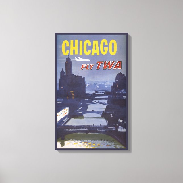 Resepost för Trans World Airlines-flygningar Canvastryck (Framsida)