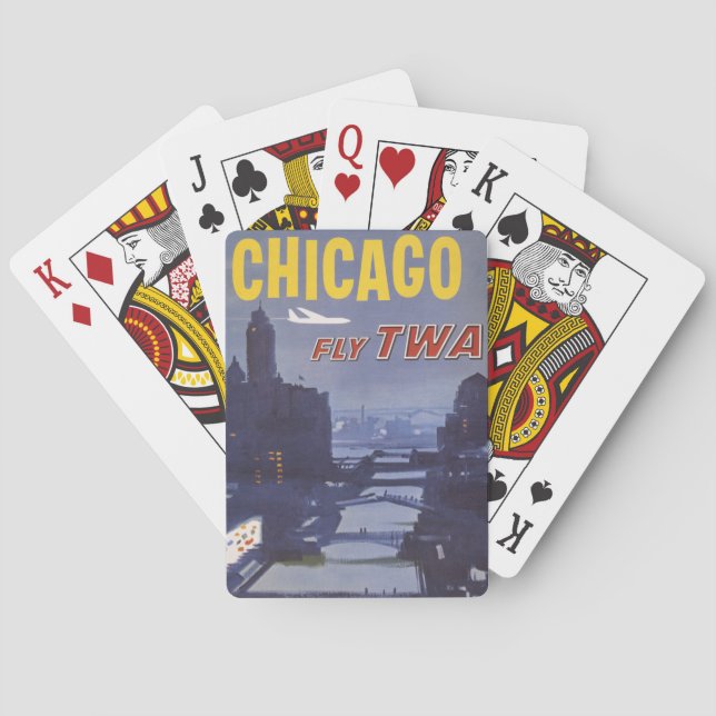 Resepost för Trans World Airlines-flygningar Casinokort (Baksidan)