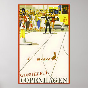Resepost Köpenhamn-Danmark Poster
