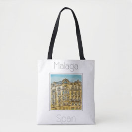 Reseposter för Malaga Spanien Tygkasse
